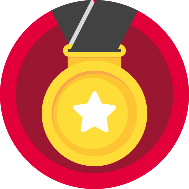 Icon einer Medaille als Symbol der Auszeichnung